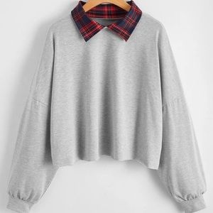 Cropped and collared shirt